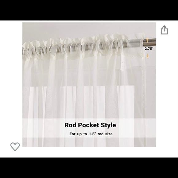 LUMINO Sheer curtains! New 54w x 84L - Picture 5 of 5